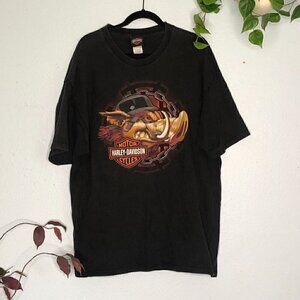 Harley Davidson Black Hog Tshirt 2X Unisex Men's Women's Faribault MN